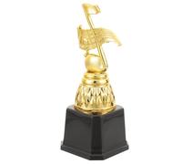 Hoement Music Note Trophy Lightweight Plastic Competition Souvenir Smooth Surface, Delicate Golden Party Decoration and Prize and Students