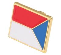 Hoement National Flag Brooch Czech Republic Pin Badge Alloy Metal Decoration, Creative Red White and Blue Brooch for Parties and Shower, Fashionable and Easy to Attach to Fabric
