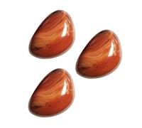 Hoement Natural Sardonyx Agate Irregular Banded Brown Healing Stones 2pcs Shape for Meditation and Chakra Balancing or Pendant Crafting