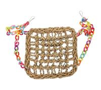 Hoement Natural Straw Braid Bird for Parrots and Birds Funny Rope Bridge Sturdy Climbing that Can be Hung the Cage Bite-resistant and Not Easy to Break