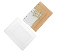Hoement Notebook Cover Making Mold Silicone Set with Binder Ring and 10pcs Refillable Tear-Resistant Fillers, Rectangle Shape for DIY Notebook and Journal Making, Available in A5 A6 A7