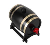 Hoement Oak Whiskey Barrel Dispenser with Tap and Stand Wooden Wine and Beer Storage Keg for Aging Serving and Home Bar Decoration