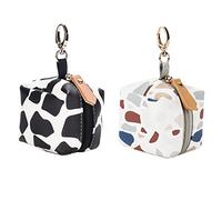 Hoement Pacifier Bag Pacifier Storage Container for Baby Waterproof PU PEVA Easy Open Close Hanging on Mother's Bag