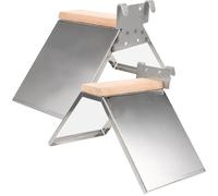 Hoement Parrot Pet 2pcs Stainless Steel and Wood Perch Holder Not Easy to Fade for Macaw in Pet Supplies