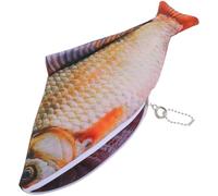 Hoement Pen Pouch Funny Fish Shaped Creative Polyester Pencil Case with Zipper Closure and Spacious Interior Unique Quirky Design for School Supplies or Travel Makeup Storage for Teens