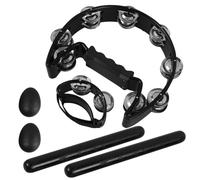 Hoement Percussion Instrument Set Hand Bell Foot Bell Shaker Eggs Rhythm Rods 6pcs Beginner Music Band Accessories for Party and Boys and Girls