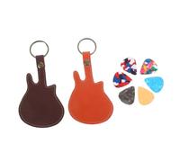 Hoement Pick Storage Bag for Guitar Picks Keychain Holder Guitar Case Portable and Lightweight for Guitarists The Go Includes Bags Random Color