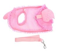 Hoement Pink Cat Harness with Chest Protector, Comfortable Polyester Pet Chest Strap, Angel Shape Design, Fashion Style for Walking Cats and Small Pets
