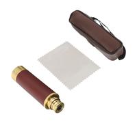 Hoement Pirate Monocular 25x30 Retro Stretch Telescope Brown Leather Case for Hunting and Outdoor Adventure