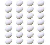 Hoement Plastic Fake Pigeon Eggs Artificial Nest Hatching Induced Eggs for Incubation 28pcs Lightweight and Easy to Store for DIY Bird Breeding and Decorative Use
