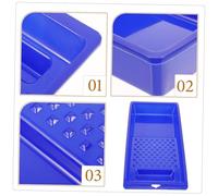 Hoement Plastic Paint Tray with Roller Holder Blue Pigment Mixing Container Paint Storage Tool for Craftsmen and Professionals Easy to Clean