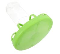 Hoement Plastic Small Poultry Feeder with Waste-reducing Design, Large Capacity Chicken Food Dispenser for Home Quail Raising and Farms, Reusable Green Poultry Feeder