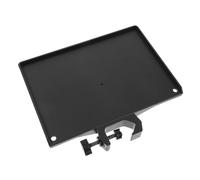 Hoement Plastic Sound Card Tray Microphone Mount Clamp, Microphone Holder with Phone Tray for Live Broadcast Streaming, Sound Broadcast Rack Accessory for Mic Stand Accessories