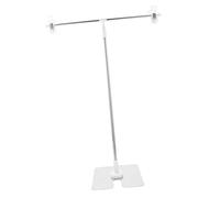 Hoement Portable and Lightweight Photo Backdrop Stand with T Shape Design, Stainless Steel and Plastic Tabletop Background Stand for Paper and Poster Use in Jewelry Photography