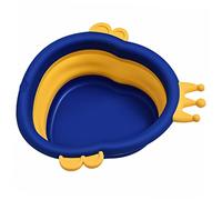 Hoement Portable Baby Wash Basin with Large Capacity, Lightweight Pp Cartoon Bath Bowl for Kids, Adorable Blue Mini Design Suitable for Boys and Girls Bathing