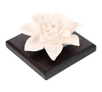 Hoement Portable Ceramic Car Diffuser Magnolia Scent Decorative Stone Essential Oil Perfume Air Freshener for Vehicle Use