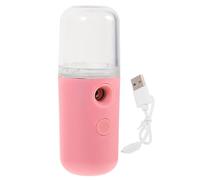 Hoement Portable Hand Held Mist Spray Facial Steamer with 30ml Capacity USB Rechargeable Pink Nano Mist Sprayer for Hydrating Skin Care and On-the-go Use