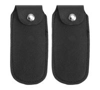 Hoement Portable Harmonica Box 2Pcs Faux Leather Storage Bags Sturdy Cover for 10-Hole Blues Harmonica Suitable for Travel