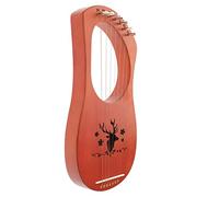 Hoement Portable Includes Professional Tuning Wrench 7-strings Lyre Harp with Warm Voice, Wooden Body and Rounded Edges and Extra Strings for Beginners for Children's Musical