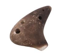 Hoement Portable Mini Ceramic Ocarina Wind Instrument with Bisque Firing Finish for Beginners and Music Enthusiasts Travel Friendly Pottery Musical Instrument with Distinctive Resonant
