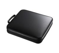 Hoement Portable Plastic CD DVD Storage Case with Zipper and Handle Large Capacity Disc Organizer Bag for Outdoor Use Dustproof and Scratch Resistant CD Holder for Easy Transport
