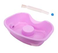 Hoement Portable Purple Shampoo Bowl for Bedridden with Comfortable Neck Position and Plastic Material, Easy Hair Washing Basin Suitable for Pregnant Women and People with Mobility Issues