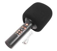 Hoement Portable Wireless Singing Microphone with Built-in Speaker, Abs Plastic Handheld Mic for Phone, Compact and Sturdy Design with Sponge Cover, 1000mah Battery for Outdoor and Ktv
