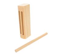 Hoement Portable Wooden Rhythm Block with Stick for Versatile Percussion Instrument for Early Music Education Family Engagement Travel-friendly Suitable for Preschool and Group Activities