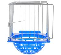 Hoement Practical Hollow Hanging Bird Nest Cage Made of Iron Wire and Plastic for Pigeon and Canary Breeding and Nest Building for Breeding