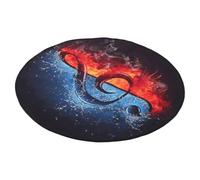 Hoement Professional Drum Mat Anti-skid Soundproof Drum Carpet with Chic Pattern Thickened Non-slip Supple Mat for Electronic Jazz Acoustic Kits Indoor Floor Protection and Noise Reduction