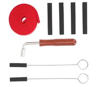 Hoement Professional Piano Tuning Kit, Black Silicone and Metal Tuning Wrench with Mutes, Sound Reduction Accessory for Piano Repair and Servicing
