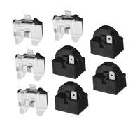 Hoement Ptc Starter Relay for Refrigerator Compressor with Overload and Overheat Protection Mini Fridge and Freezer Compatible Easy Installation Stable Temperature Control Kit