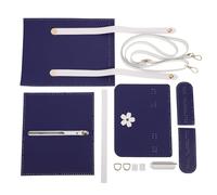 Hoement PU DIY Bag Making Kit Handmade Knitting Material for Square Shoulder Chain Bag Craft Supplies for Women Crossbody Accessories Blue Sakura Color