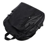 Hoement Pu Leather Backpack School Shoulder Bag Fashion for Women with Large Capacity, Multiple Pockets and Smooth Zipper, Elegant Black Suitable for Dating and Camping