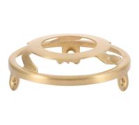 Hoement Pure Copper E14 Lamp Holder with Triangle Bracket, 28mm Copper Socket and 62mm Diameter Glass Shade Ring Adapter for Lamp Shade Holder and Chandelier Replacement Parts