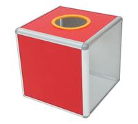 Hoement Raffle Box with Lock and Smooth Edges Practical Suggestion Box for Office and Corporate Parties Multipurpose Ballot Comment and Ticket Storage Cube Random Random Color