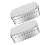Hoement Rectangular Aluminum Balm Box Set Metal Soap Tin Storage Case for Candies