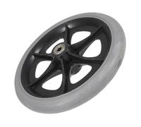 Hoement Replacement Front Wheel for Wheelchair 7-inch Solid Tire Caster Grey Small Wheelchair Front Caster for Walkers Mobility Aid Accessories