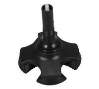 Hoement Replacement Walking Stick Foot Pad for Canes and Crutches, Black Plastic and Aluminium Alloy, Provides Greater Balance and Firmer Footing, for Stable Walking Support