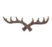 Hoement Resin Antlers Coat Hanger Hook Wall Mounted Rustic Vintage | Single Hook Layout, Decorative Wall Storage for Robes and Scarves, Easy Install for Entry Walls