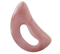 Hoement Resin Body Scraper Moon-Shaped Guasha Board Pink Wax Massage Tool for Neck and Face, Reusable Compact Resin Scraping Tool for Muscle Relaxation and Relief