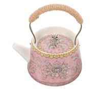 Hoement Retro Ceramic Teapot 230ml with Comfortable Grip and Heat Resistant Feature, Elegant Chinese Style Tea Jug for Home or Office Tea Brewing