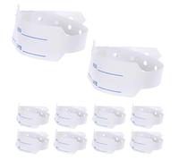 Hoement Reusable Adjustable Fit Hospital Identification Wristbands 100pcs White PVC Patient Id Bracelets for Hospital Use