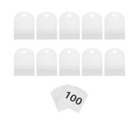Hoement Reusable Live Acrylic Number Tags 10Pcs with Double-Sided Mirror Image Paper for Retail Clothing and Closet Organisation
