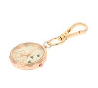 Hoement Rose Gold Nurse Pocket Watch Keychain with Arabic Numerals Hanging Fob for Nurses and Staff Practical Backpack Accessory Precise Timekeeping Gift for Healthcare Professionals