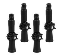 Hoement Rotatable Joint Angle Adaptor and Resistance to Dirt and Wear 4pcs Black Abs Material, Threaded Angle Joint for Multi-Surface Cleaning for Extension Pole and Mop Handle