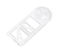 Hoement Ruler Size Multifunctional School for Plastic Drawing Set Featuring Geometric Mathematics Drawing Ruler Ellipse and Rectangle Shapes for Measuring Students Back