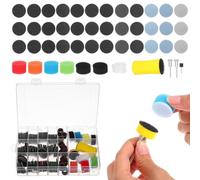 Hoement Sanding Drum Kit with 25mm Wet and Dry Sanding Wheels, Compatible with Rotary Tools, Featuring Steel and Wool Materials for Jewelry Polishing and Restoring Delicate Mechanical