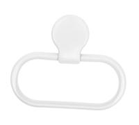 Hoement Self Adhesive Towel Holder Ring White No Drill Bathroom Kitchen Wall Mount Hand Towel Rack Easy Install Abs Material