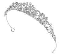 Hoement Silver Bridal Wedding Headpiece Alloy and Electroplated Rhinestones, Lightweight and Comfortable Tiara for Women, for Memorable Celebrations and Formal Gatherings